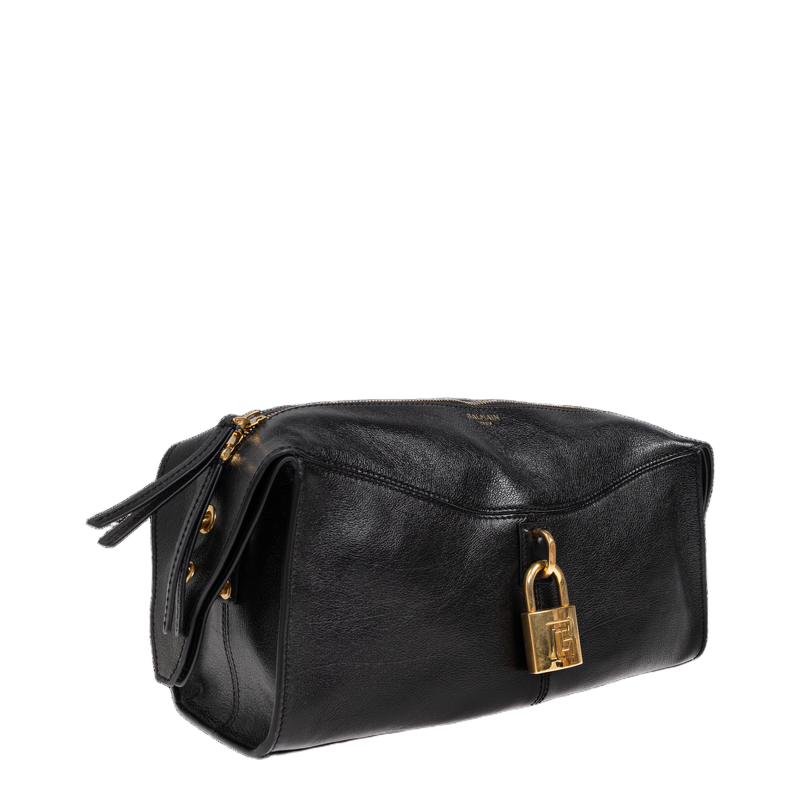 Pulse Leather Shoulder Bag Black