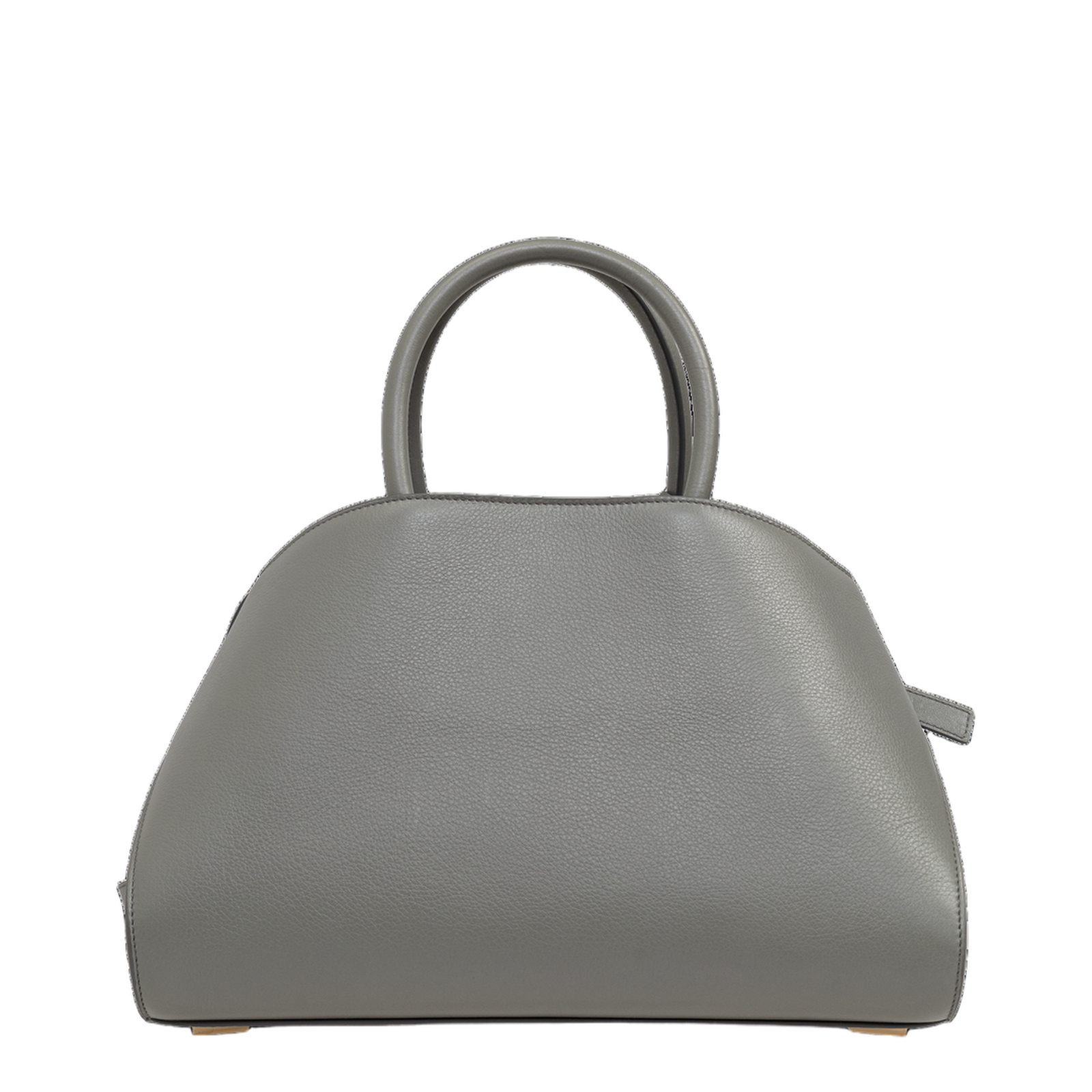 Hug Medium Leather Handbag - Ash Grey