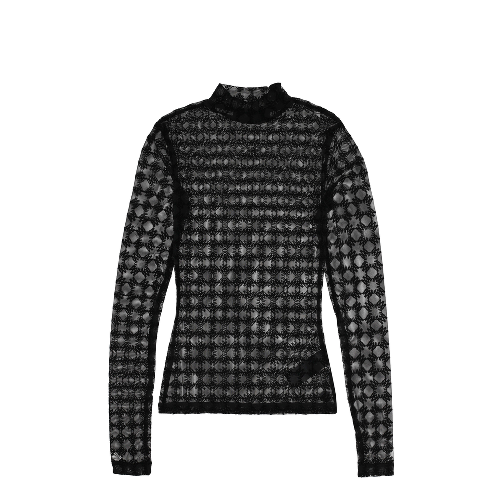 Women's Semi-Transparent Top - Black
