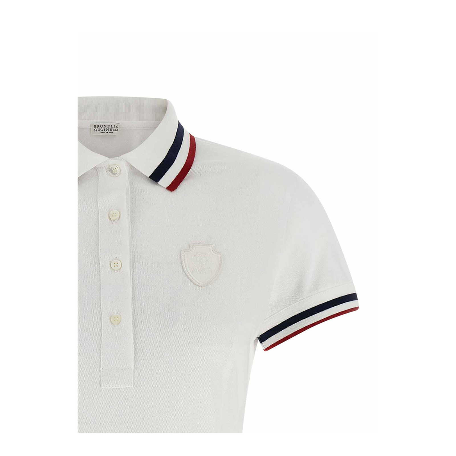 Striped Polo MIni Dress - White