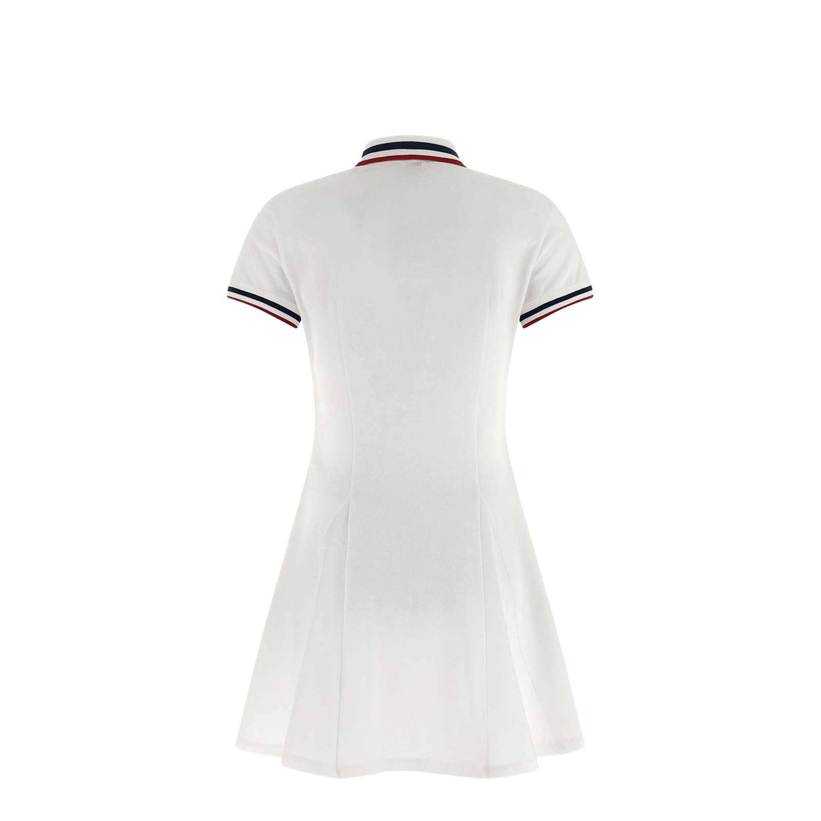 Striped Polo MIni Dress - White
