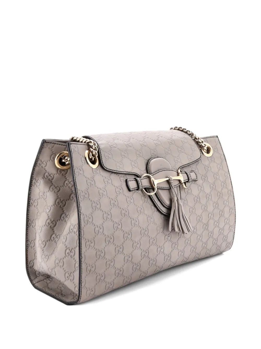 Emily Chain Flap Guccissima Leather Large shoulder bag