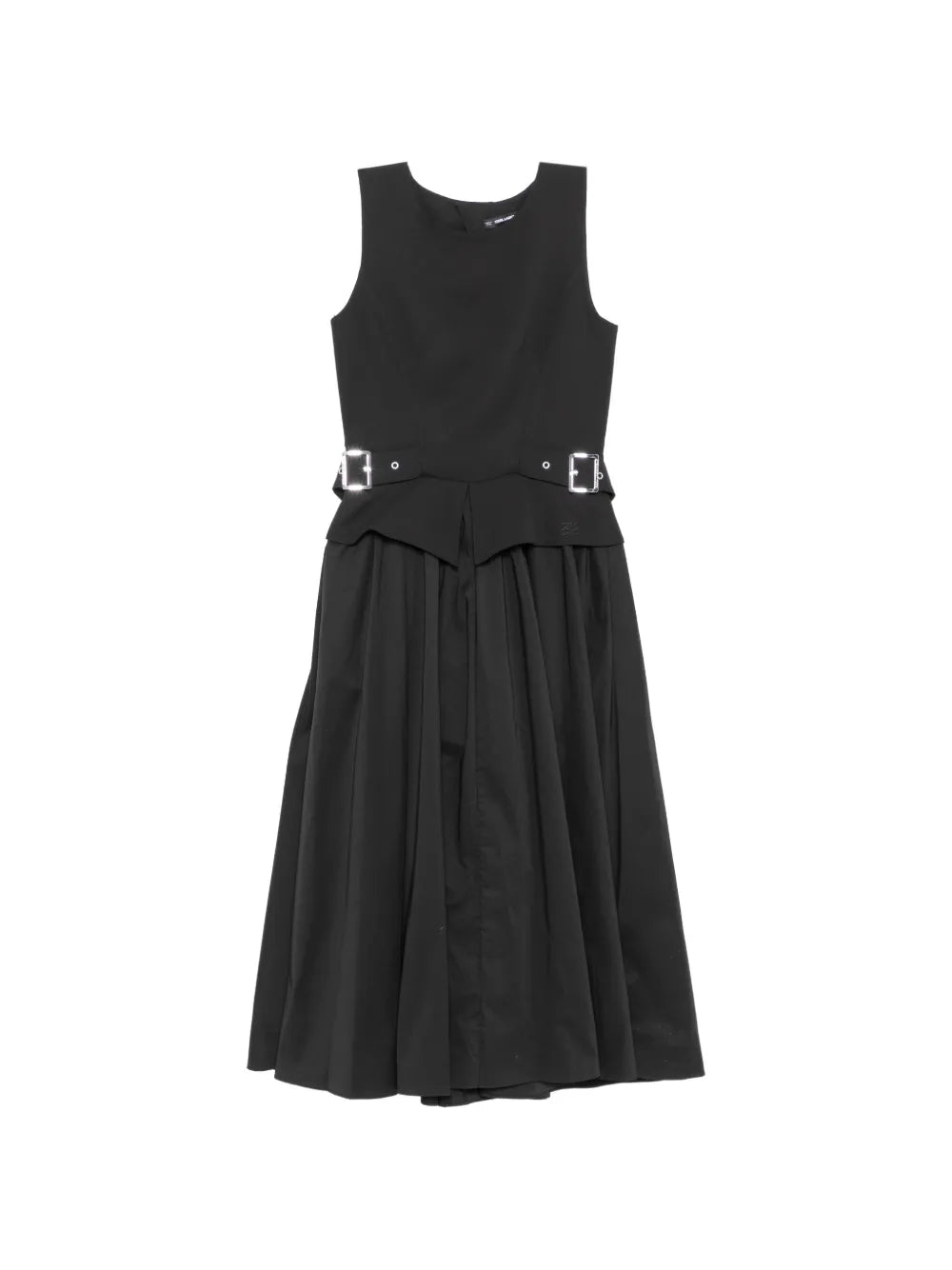 belt-detail midi dress