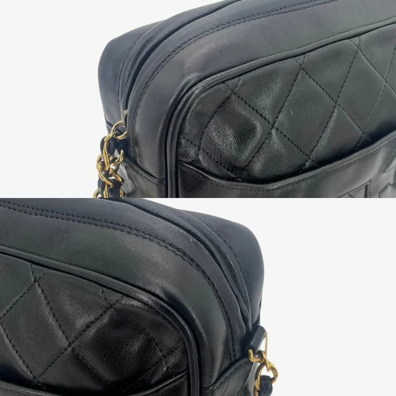 RC244 - CHANEL Vintage Black Lambskin Tassel Camera Bag
