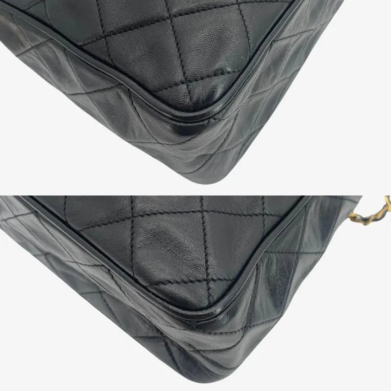 RC244 - CHANEL Vintage Black Lambskin Tassel Camera Bag