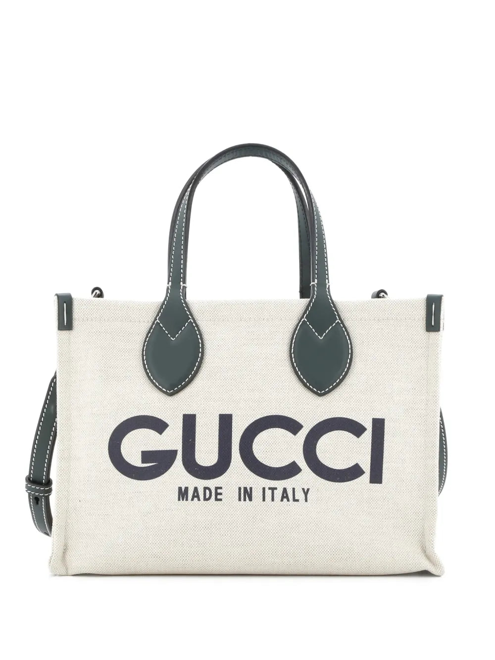 Logo Shopper Printed Canvas Small tote bag