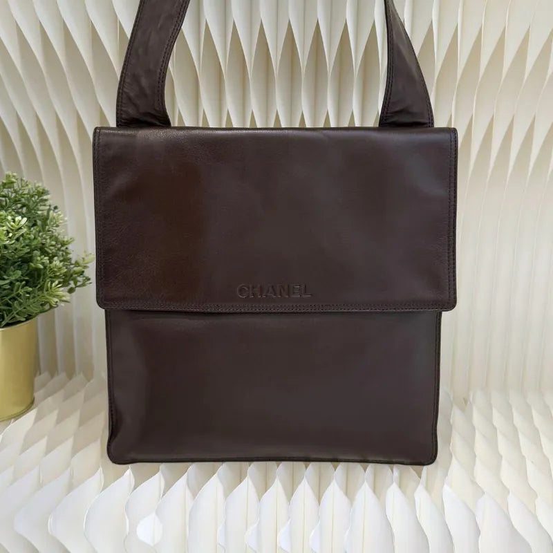 RA685 - CHAENL Vintage Brown Lambskin Shoulder Bag