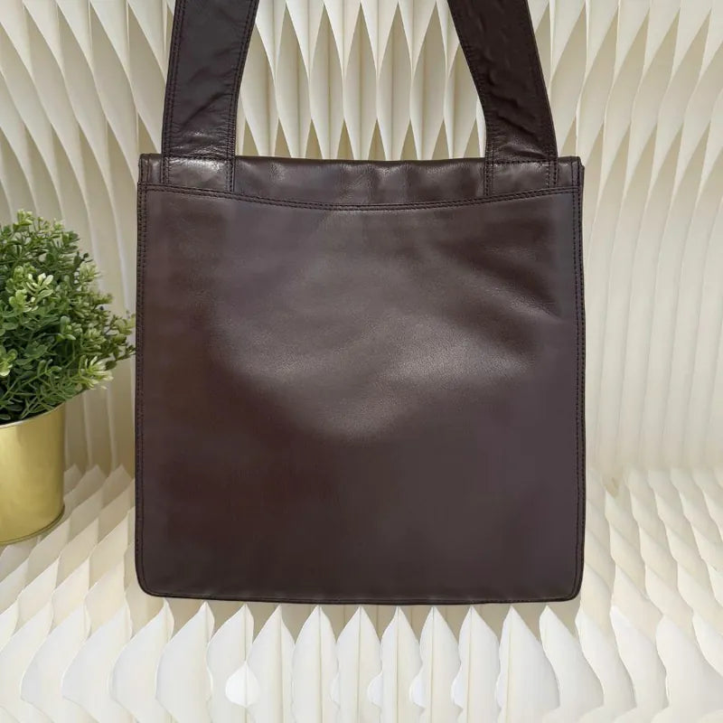 RA685 - CHAENL Vintage Brown Lambskin Shoulder Bag