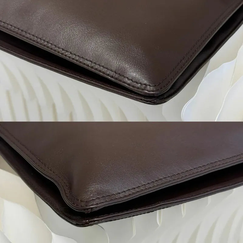 RA685 - CHAENL Vintage Brown Lambskin Shoulder Bag