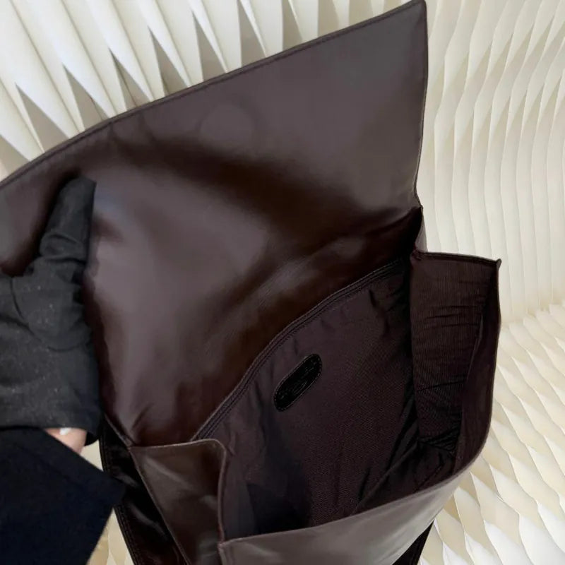 RA685 - CHAENL Vintage Brown Lambskin Shoulder Bag
