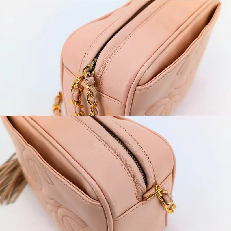 RB416 - CHANEL Vintage Pink Lambskin Triple CC Camera Bag