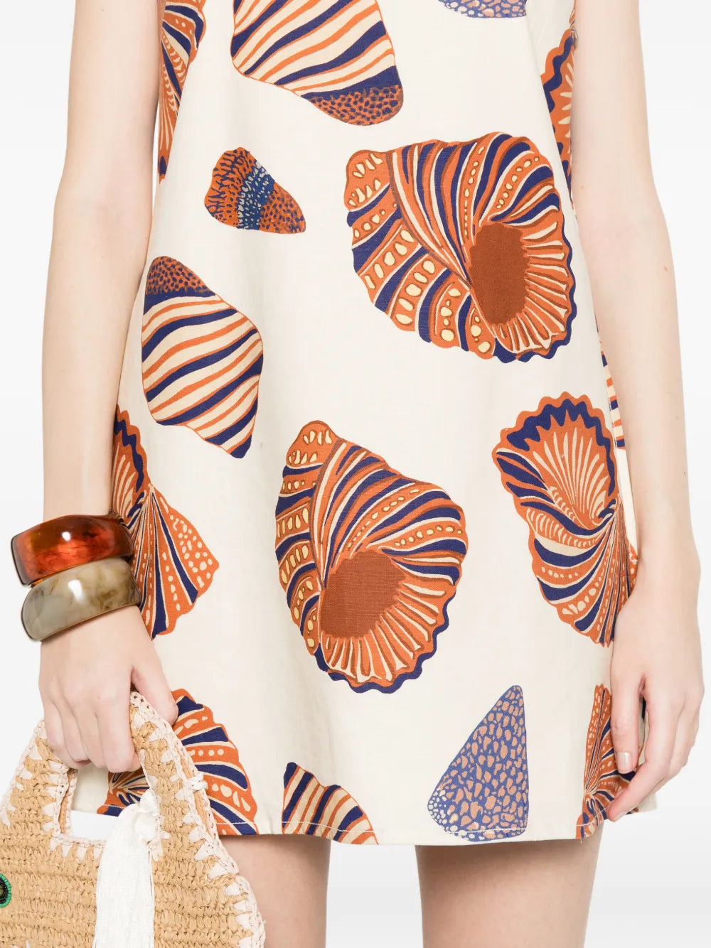 Sahara shell-print mini dress