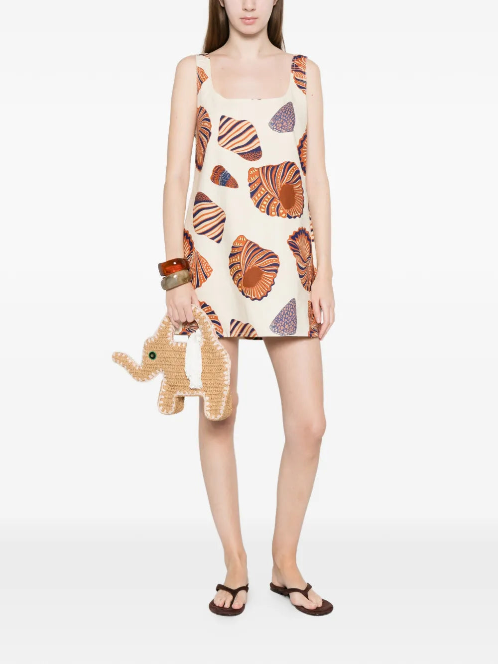 Sahara shell-print mini dress