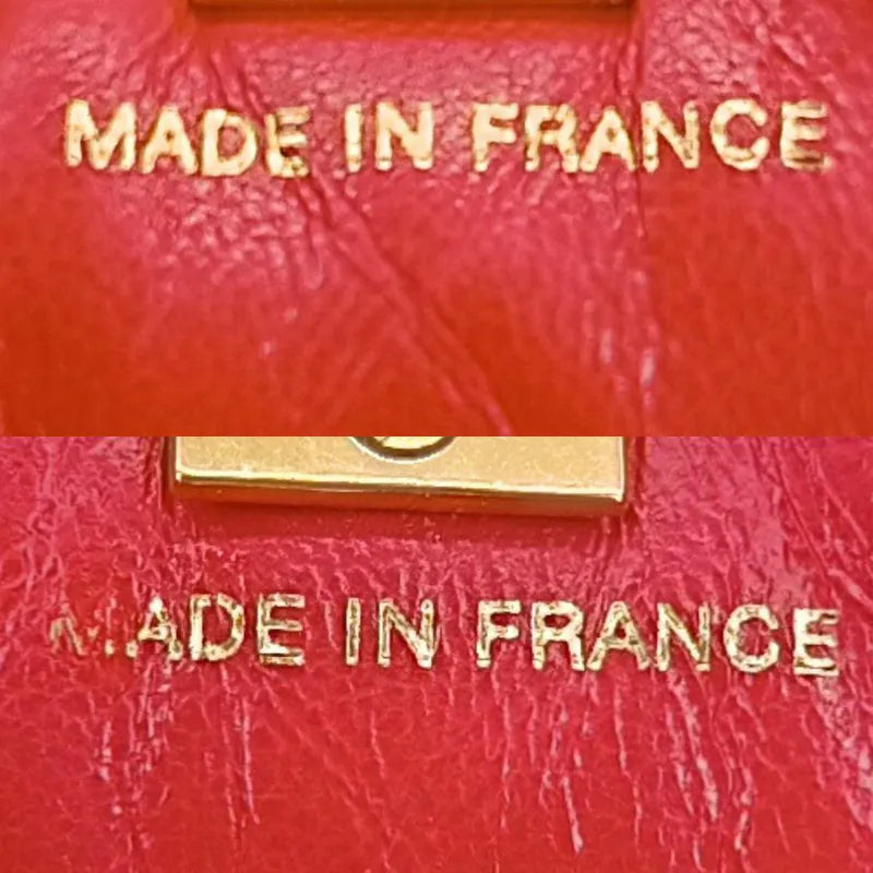 C476 - CHANEL Vintage Red Caviar Leather Double Side Shoulder Bag