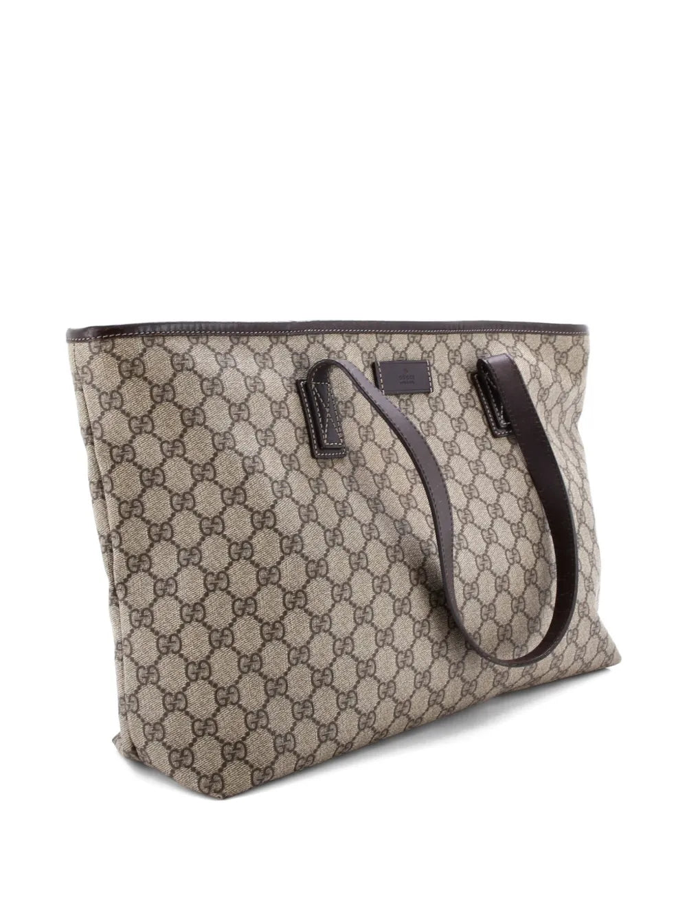 Plus GG Coated Canvas with Leather Large tote bag