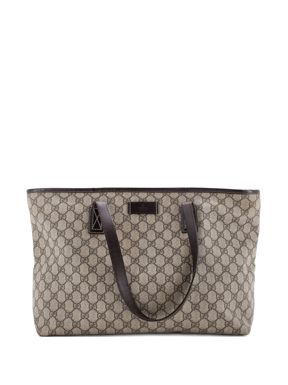 Plus GG Coated Canvas with Leather Large tote bag