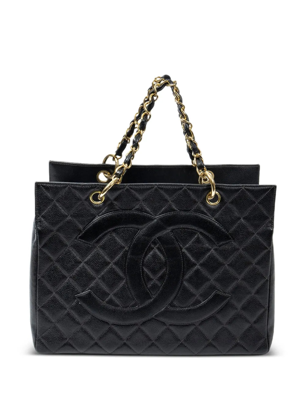 GST quilted chain-strap tote bag