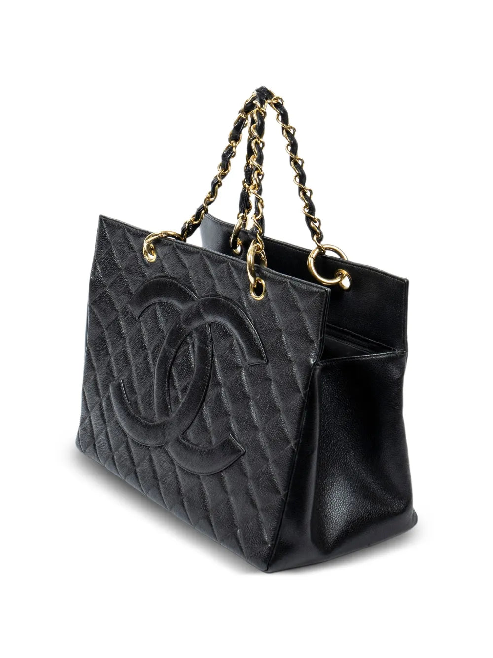 GST quilted chain-strap tote bag