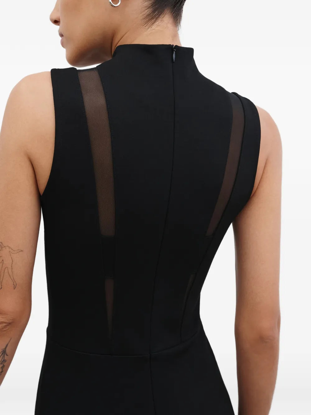 Amelia mesh-panel dress