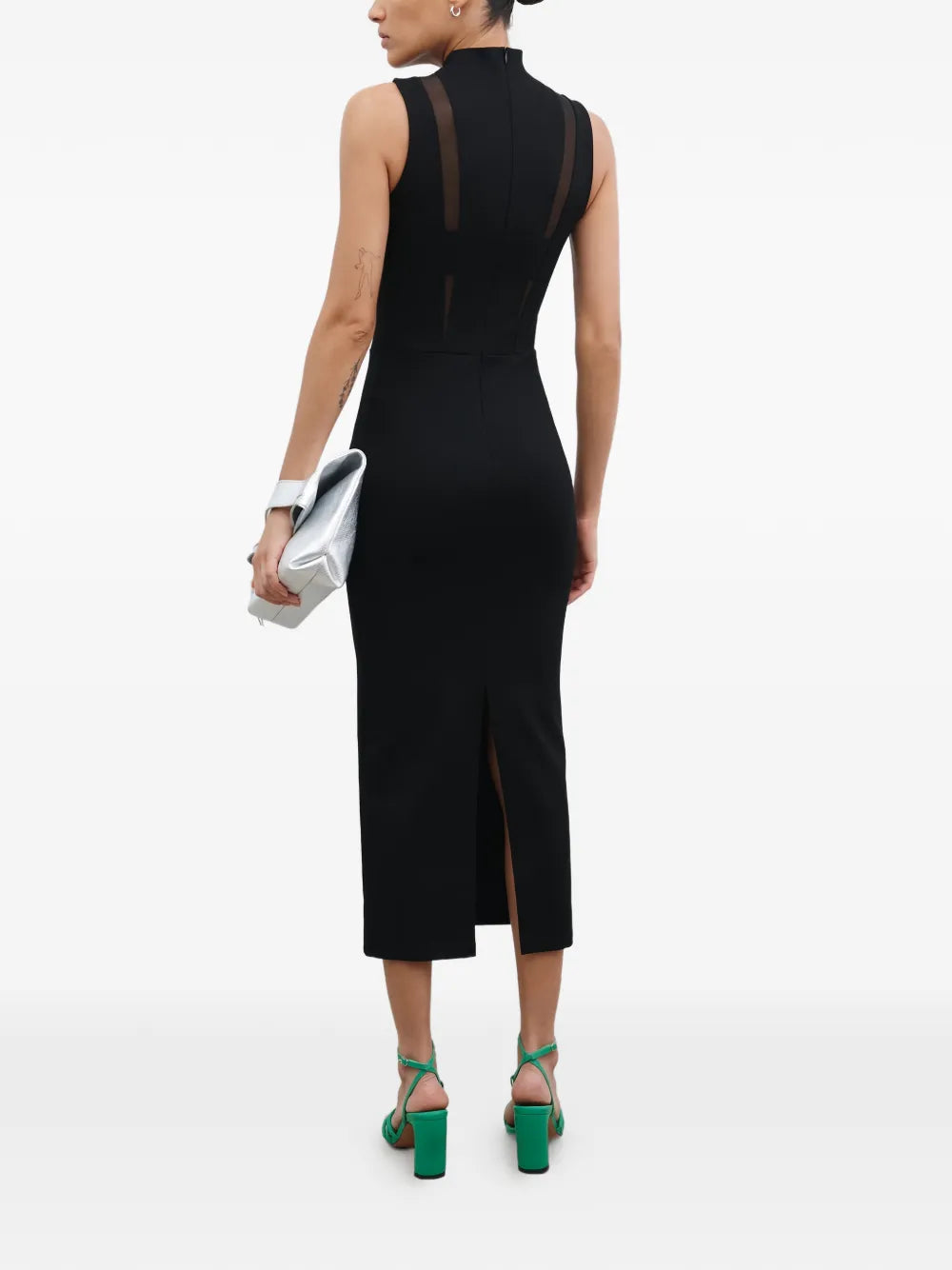 Amelia mesh-panel dress