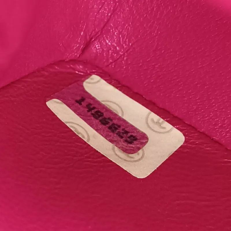 RA627 - CHANEL Vintage Pink Lambskin Gold Chain Flap Bag