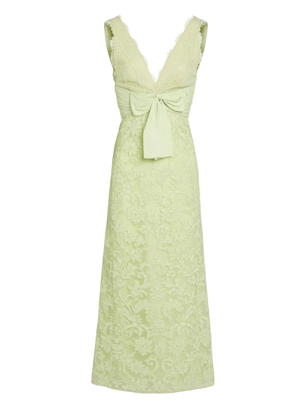 lace bow-detail maxi dress