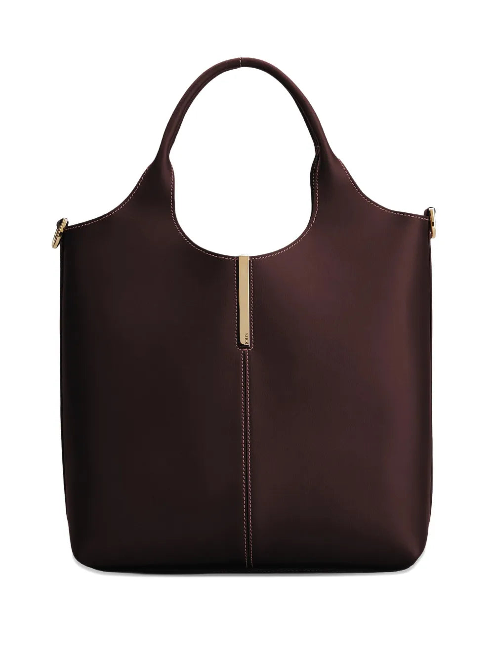 small leather tote bag