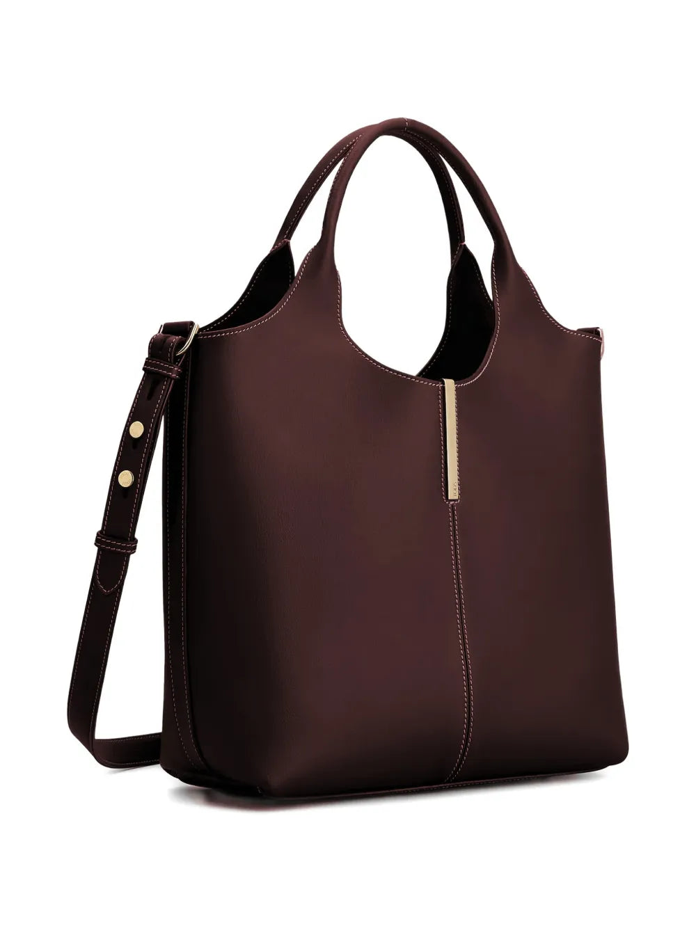 small leather tote bag