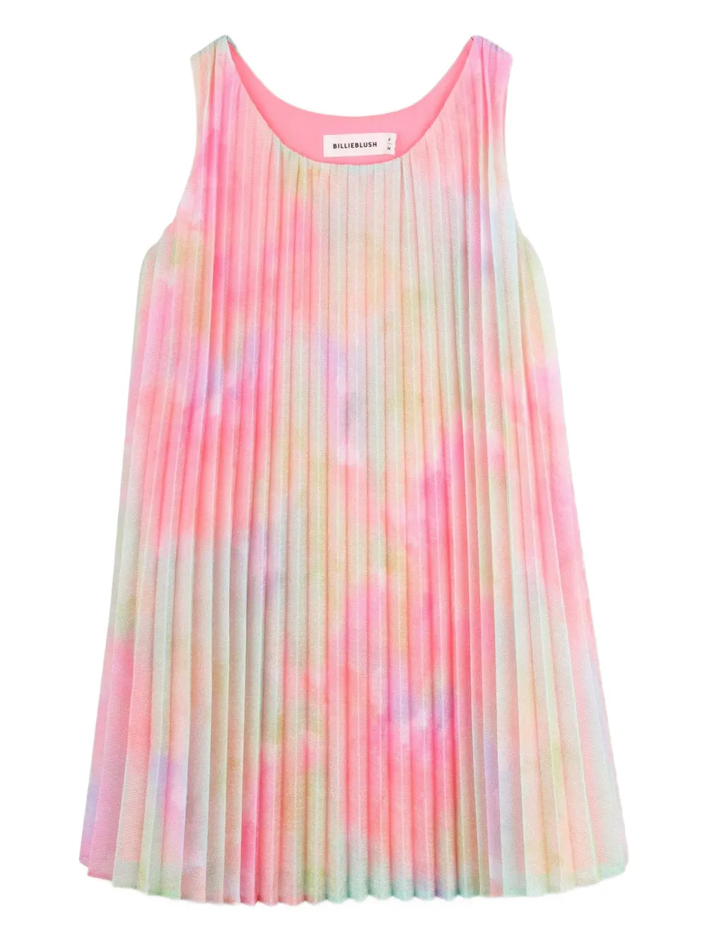 pleated sleeveless dress