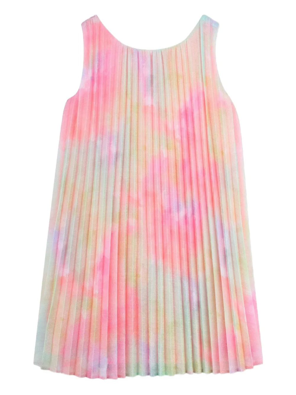 pleated sleeveless dress