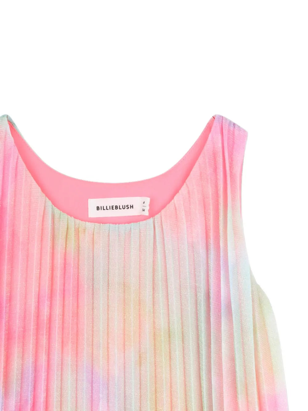 pleated sleeveless dress