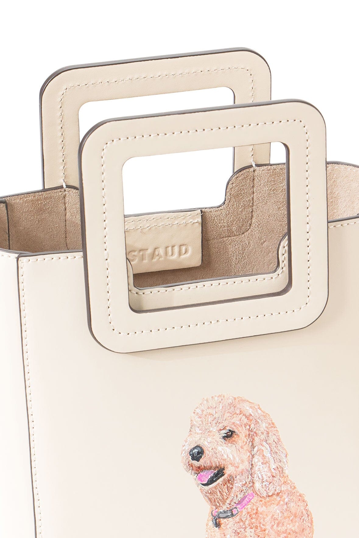 CUSTOM MINI SHIRLEY LEATHER BAG CREAM
