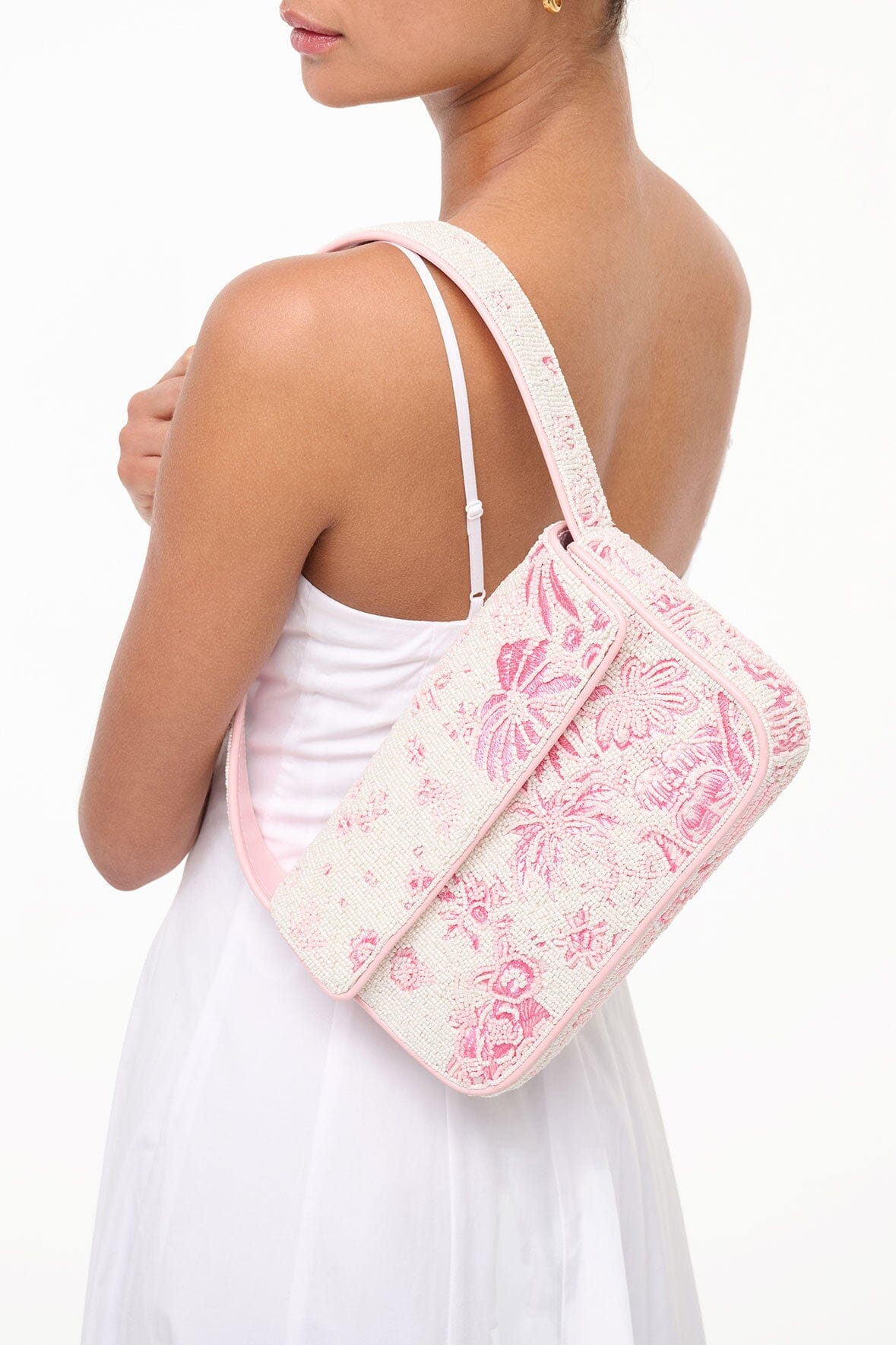TOMMY BEADED BAG IVORY CHERRY BLOSSOM TOILE