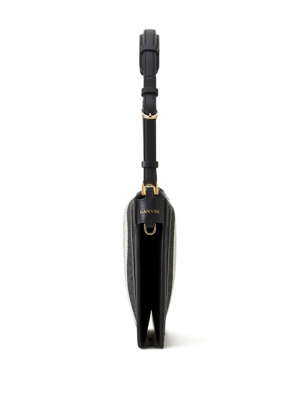 Compagnon striped lock shoulder bag