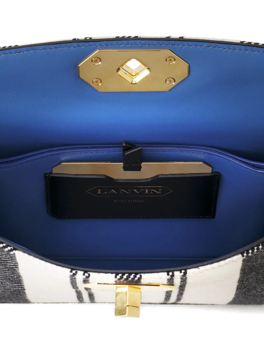 Compagnon striped lock shoulder bag