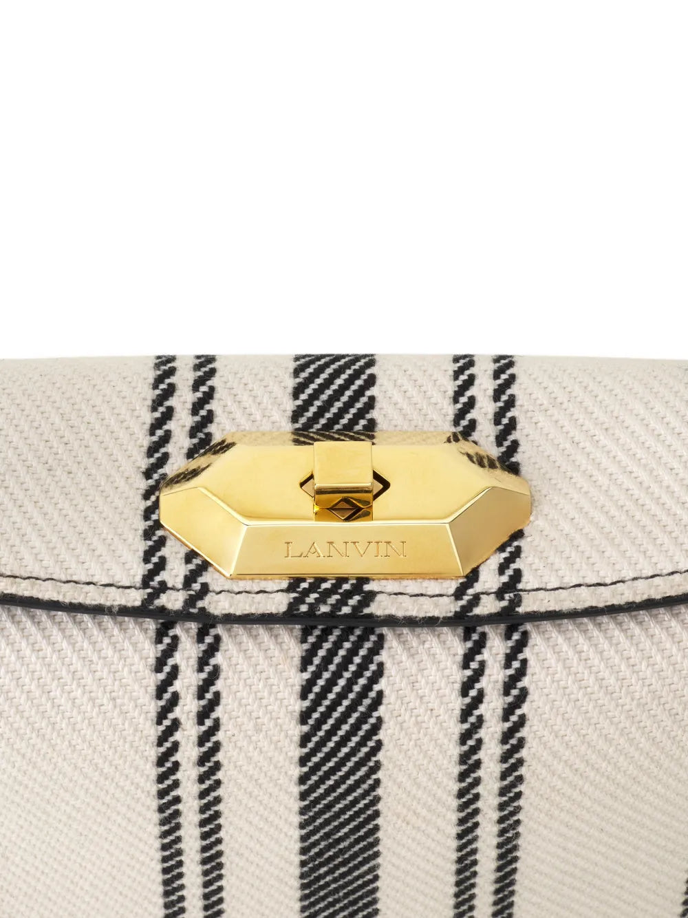 Compagnon striped lock shoulder bag