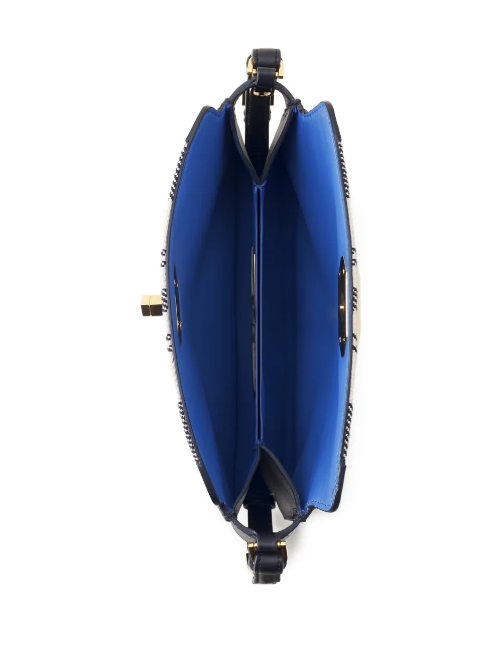 Compagnon striped lock shoulder bag
