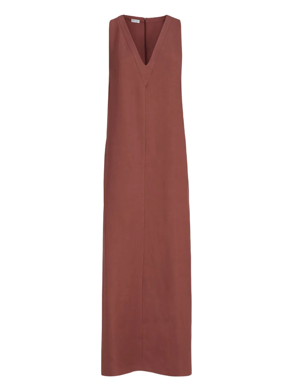V-neck monili-detail midi dress