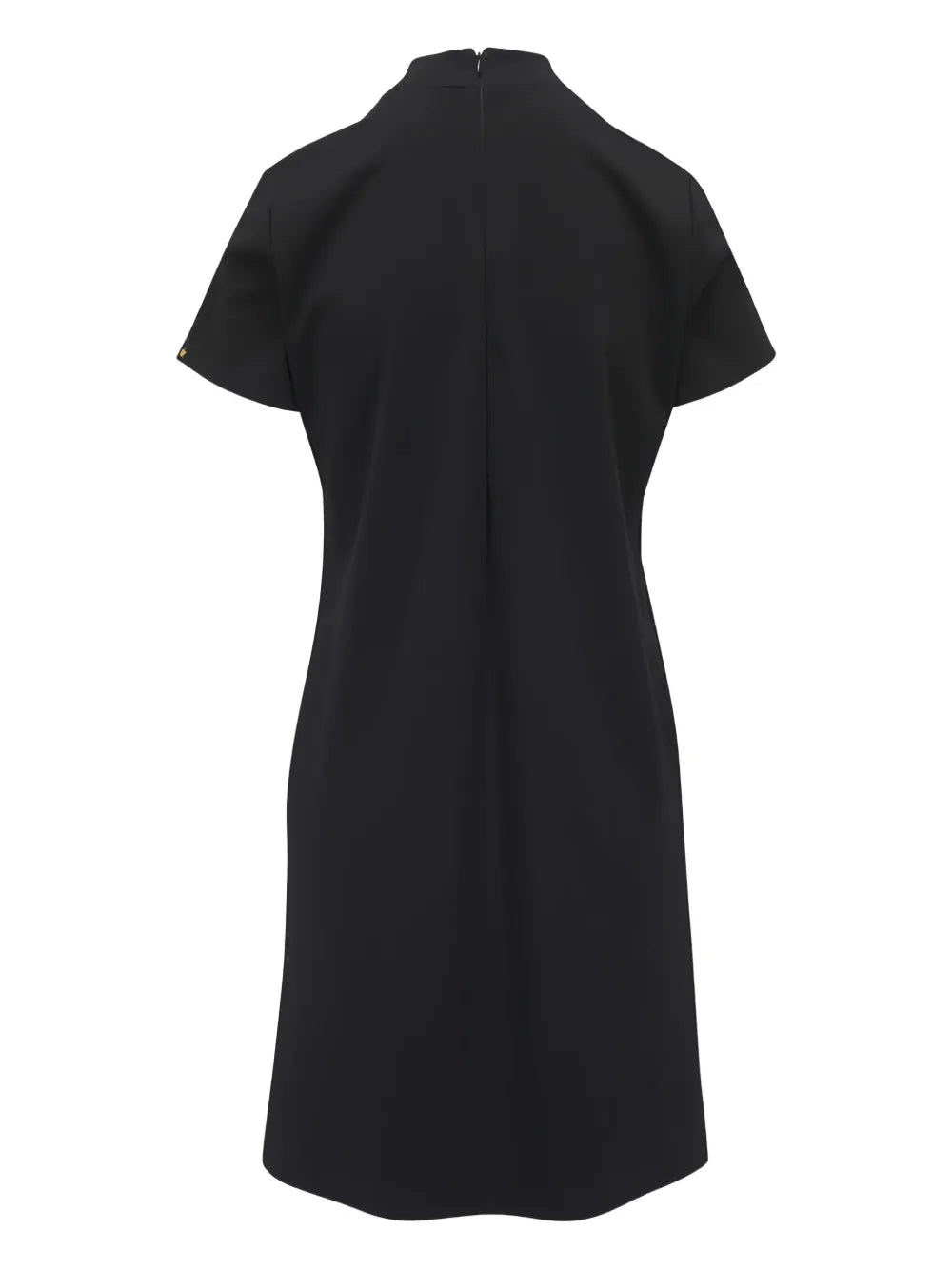 short-sleeve black mini dress