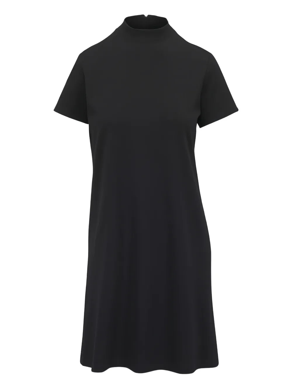 short-sleeve black mini dress