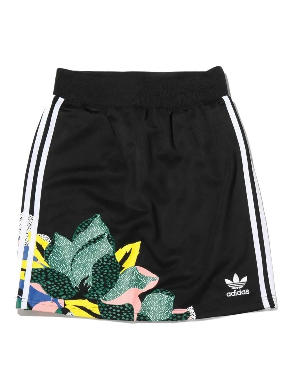 floral-print mini skirt