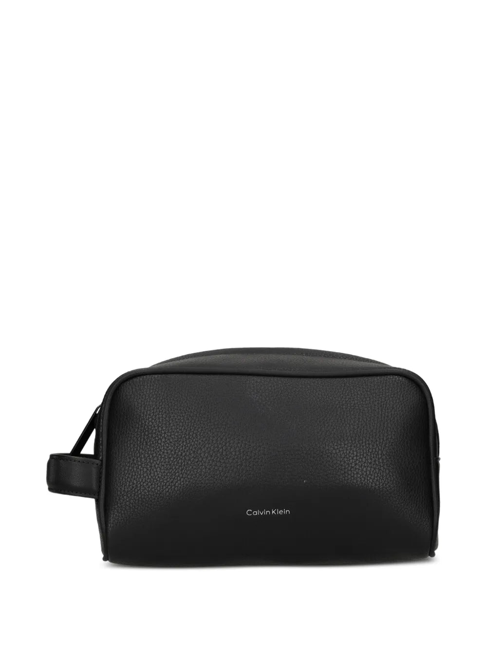 textured handle-strap wash bag
