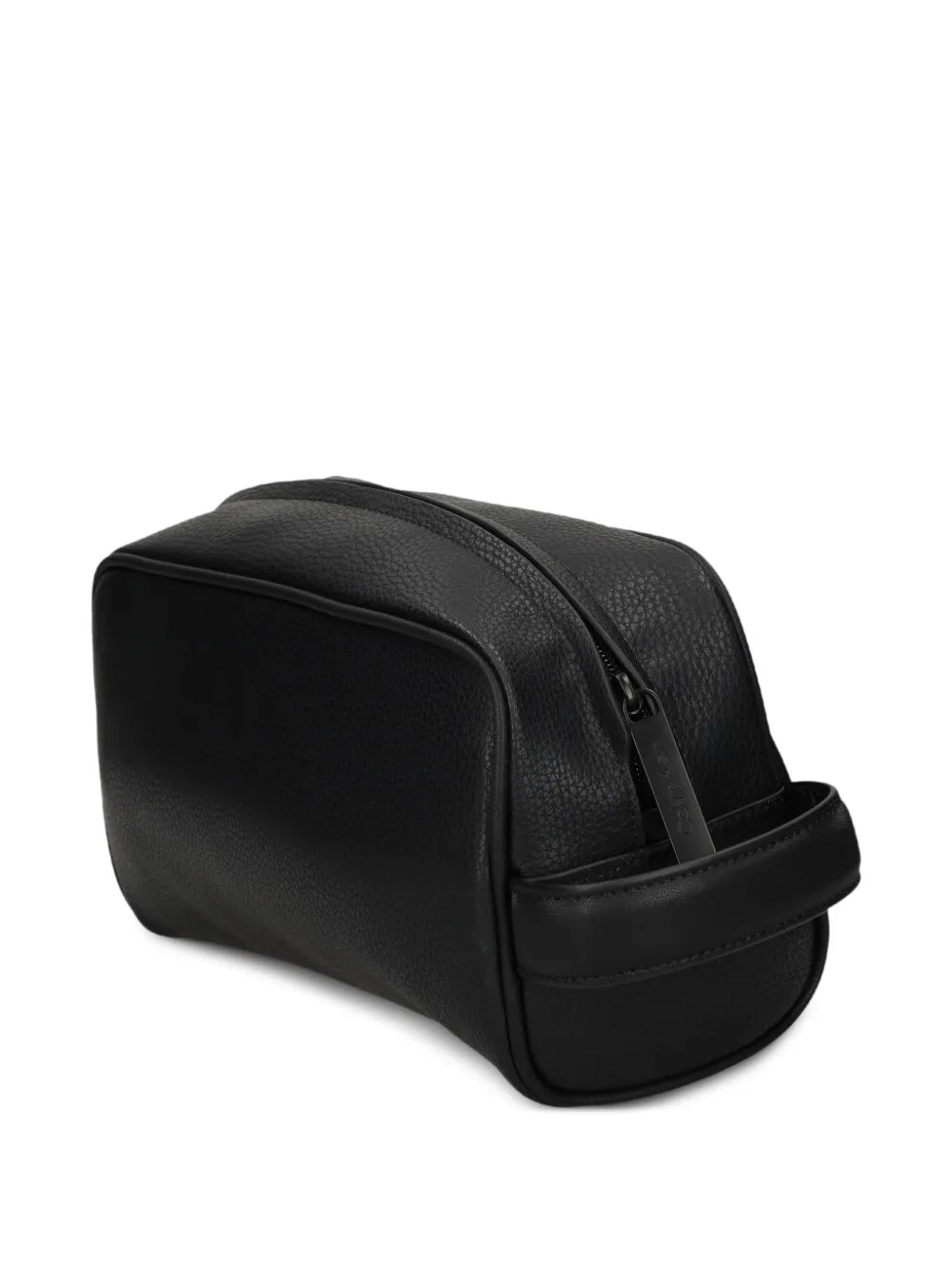 textured handle-strap wash bag
