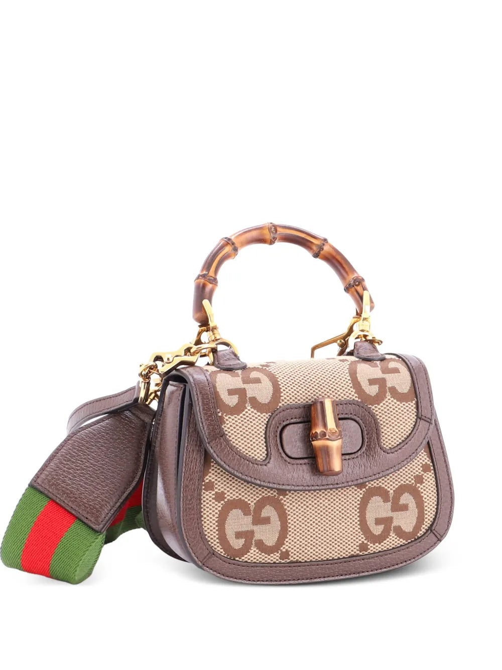 Bamboo 1947 Top Handle Bag Jumbo GG Canvas Mini crossbody bag