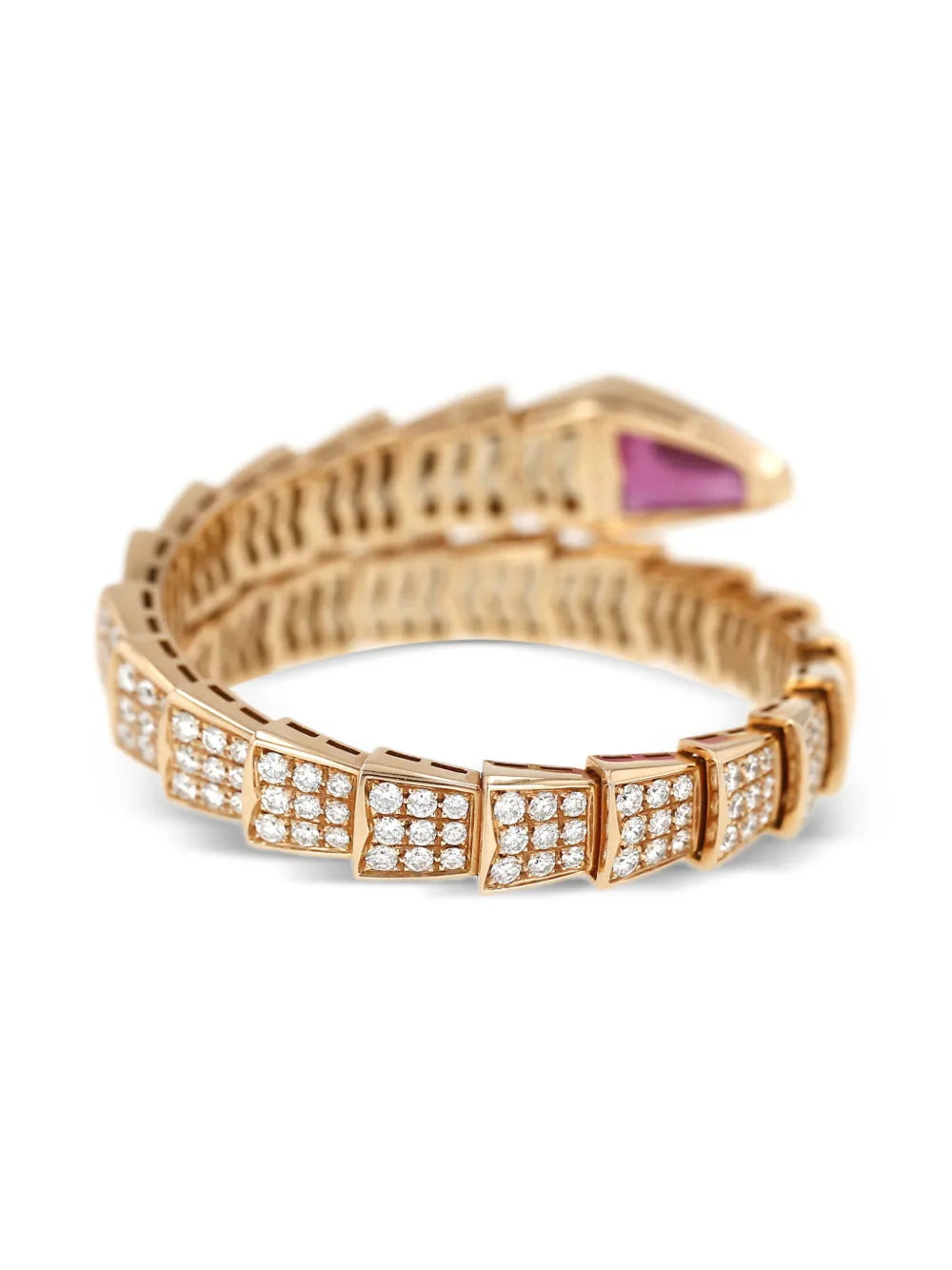 2010's diamond tourmaline gold serpenti viper bracelet