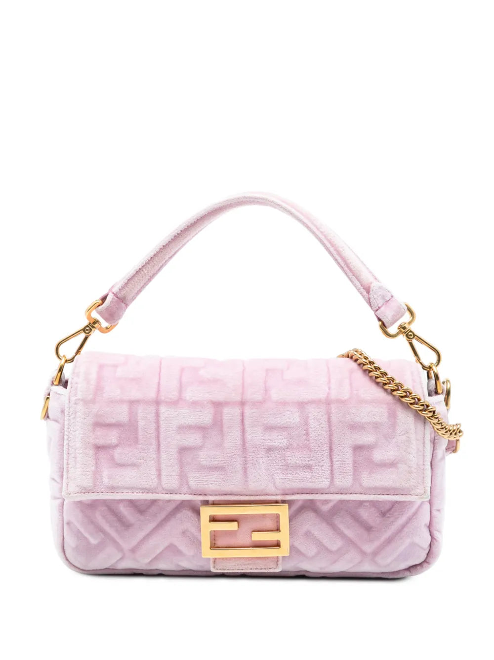2010-2025 Zucca Embossed Velvet Baguette satchel
