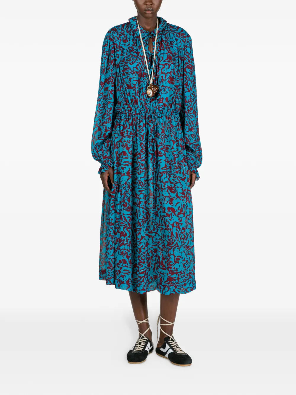 printed midi dress