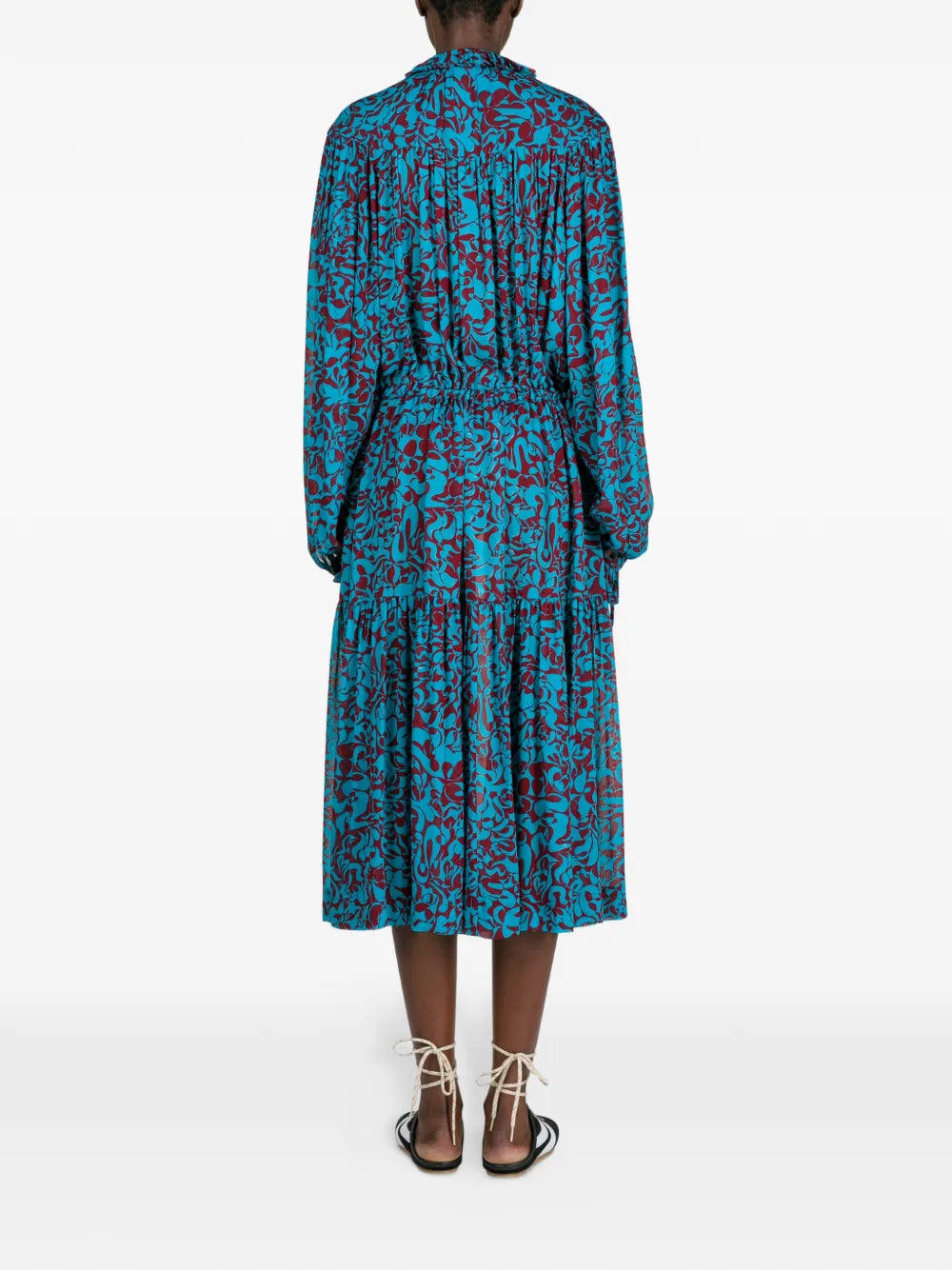 printed midi dress