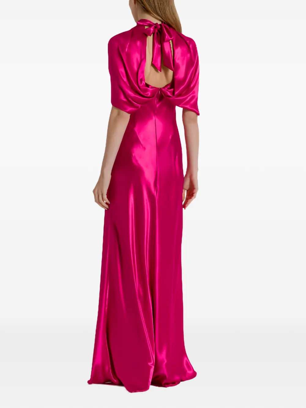twisted-detail cutout dress