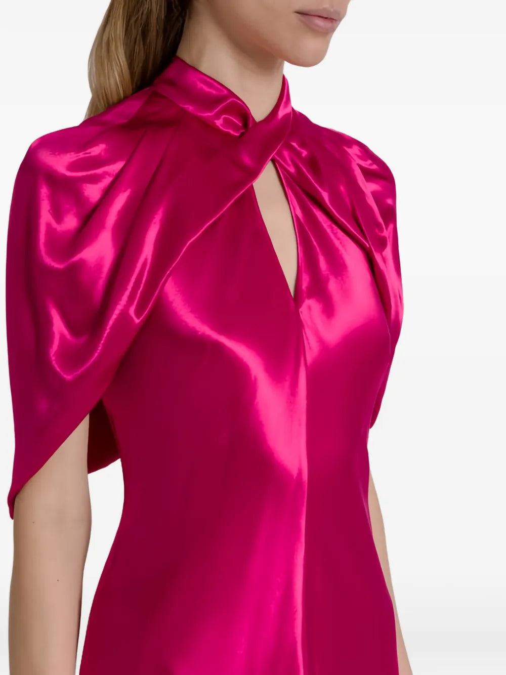 twisted-detail cutout dress
